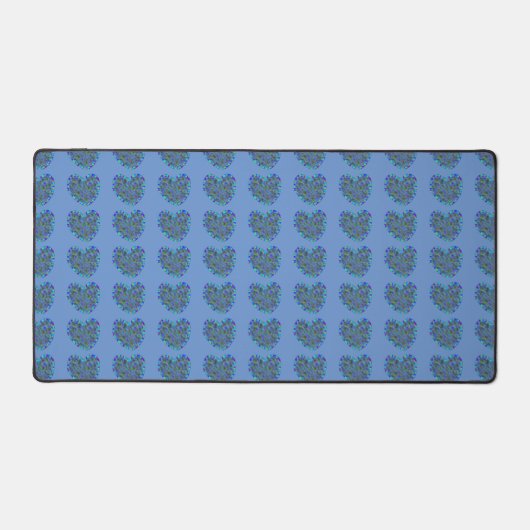 Blue Hearts Desk Mat Schreibtischunterlage (Vorderseite)
