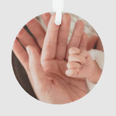 Blue Hearts First Christmas Without Angel Photo Ornament (Rückseite)