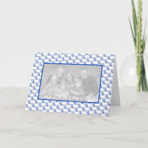 Blue Hearts Foto Card Karte