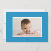 Blue Hearts Foto Valentinstag Feiertagskarte (Rückseite)