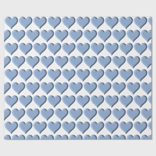 Blue Hearts Geschenkpapier (Flach)