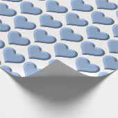 Blue Hearts Geschenkpapier (Ecke)