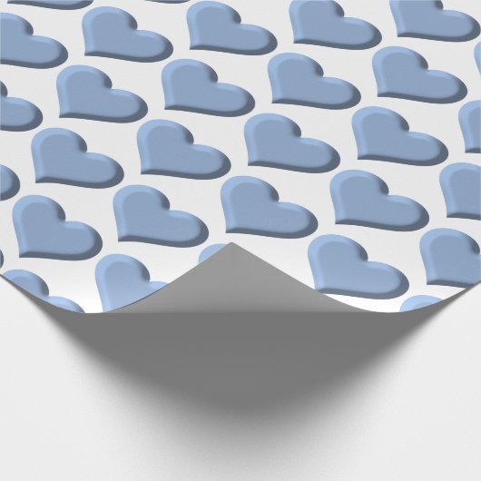 Blue Hearts Geschenkpapier (Ecke)