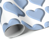 Blue Hearts Geschenkpapier (Rolleneckpunkt)