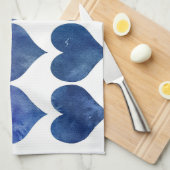 Blue Hearts Geschirrtuch (Viertel Falte)