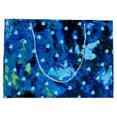 Blue Hearts Große Geschenktüte (Rückseite)