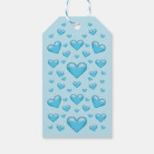 Blue Hearts Happy Valentine's Day & Custom Text Geschenkanhänger (Rückseite)