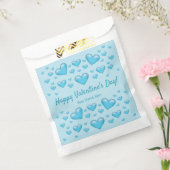 Blue Hearts Happy Valentine's Day & Custom Text Geschenktütchen (Versiegelt)