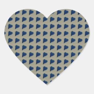 Blue Hearts Herz-Aufkleber