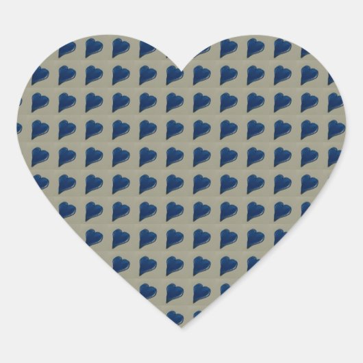 Blue Hearts Herz-Aufkleber (Vorderseite)