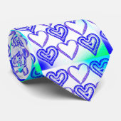 Blue Hearts Krawatte (Gerollt)