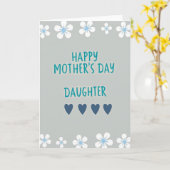 Blue Hearts Muttertagswunschkarte Karte (Gelbe Blume)
