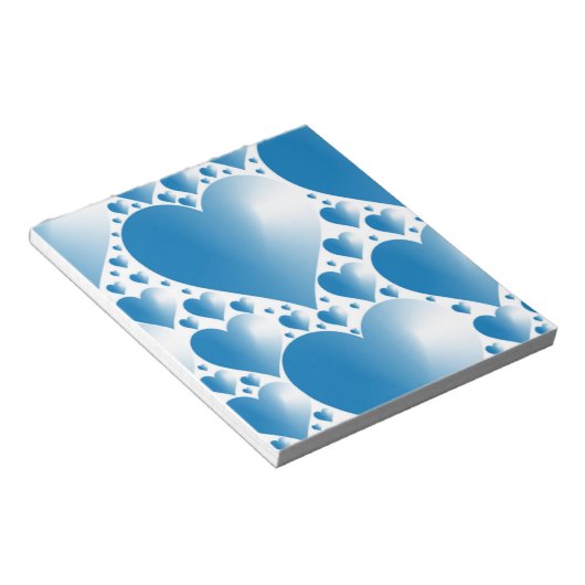 BLUE HEARTS NOTIZBLOCK (angewinkelt)