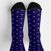 Blue Hearts on Blue Socken (Oben)