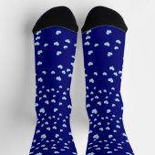 Blue Hearts on Dark Blue Socken (Oben)