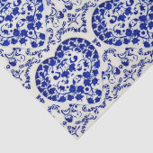 Blue Hearts on Keramik - 6 Fliesen - Decoupage Cra Seidenpapier (Ausschnitt)