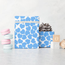 Blue Hearts on White