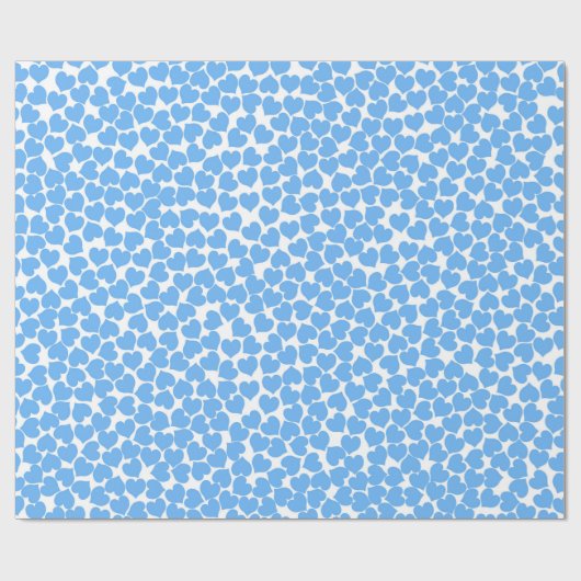 Blue Hearts on White Geschenkpapier (Flach)