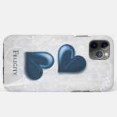 Blue Hearts Personalisiert Case-Mate iPhone Case (Rückseite (Horizontal))