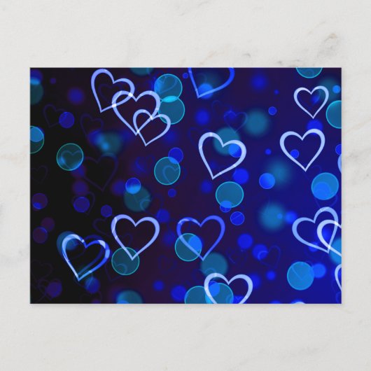 Blue Hearts Postcard Postkarte (Vorderseite)