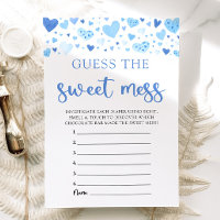 Blue Hearts Raten Sie das Sweet Mess Baby Shower G