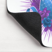 Blue Hearts Rose und Flüge Mousepad (Ecke)