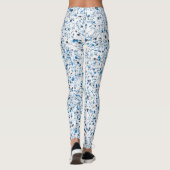 Blue Hearts Spritzer Paint, Abstrakt Leggings (Rückseite)