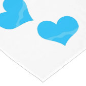 Blue Hearts Table Runner Großer Tischläufer (Ecke)
