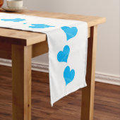 Blue Hearts Table Runner Großer Tischläufer (Beispiel)