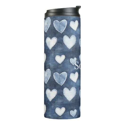 Blue Hearts Thermosbecher (Nach links gedreht)