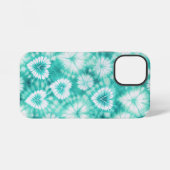 Blue Hearts Tie Dye iPhone Hülle (Rückseite (Horizontal))