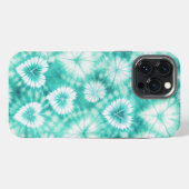 Blue Hearts Tie Dye iPhone Hülle (Rückseite (Horizontal))