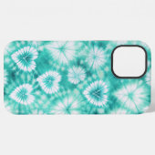 Blue Hearts Tie Dye iPhone Hülle (Rückseite (Horizontal))