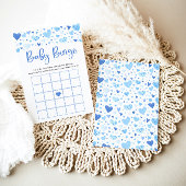 Blue Hearts Valentine Baby Bingo Baby Showspiel Einladung