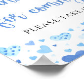 Blue Hearts Valentine Vielen Dank für Ihr Kommen. Poster (Ecke)