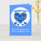 Blue Hearts Vermisst Karte (Gelbe Blume)