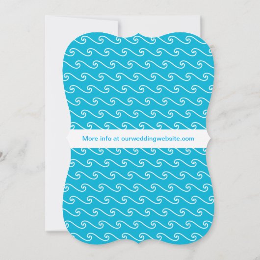 Blue Hearts Wedding Cruise Einladung (Rückseite)