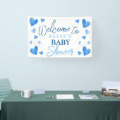 Blue Hearts Winter Baby Dusche Begrüßungsbanner Banner (Messe)