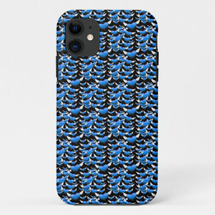 Blue Hearts with Wings on Black Case-Mate iPhone Hülle