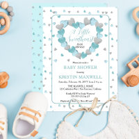 Blue Hearts Wreath eine kleine Sweetheart Baby Dus