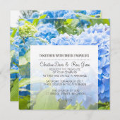 Blue Heaven, Blumen, Hochzeitsreise Set Einladung (Vorne/Hinten)