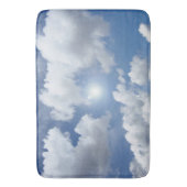 Blue Heaven Clouds + Ihr Text und Ihre Ideen Badematte (Vorderseite Vertikal)