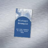 Blue Heaven Clouds + Ihr Text und Ihre Ideen Magnetische Visitenkarte (Beispiel)