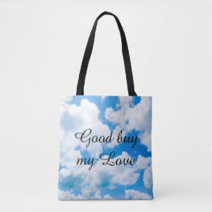 Blue Heaven Clouds II + Ihr Text und Ihre Ideen Tasche