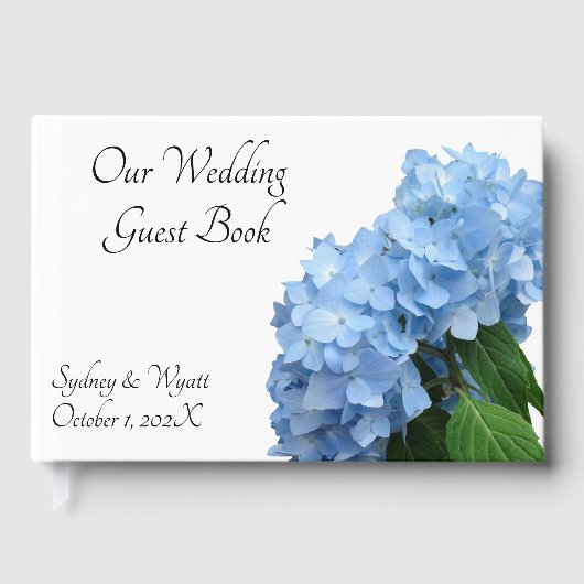 Blue Heaven Custom Wedding Guest Book Gästebuch (Vorderseite)