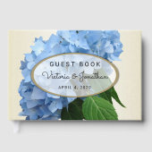 Blue Heaven Floral Wedding Guest Book Gästebuch (Vorderseite)