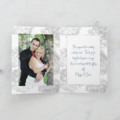 Blue Heaven Hydrangea auf Steppe Danke Note Card (Innenseite)