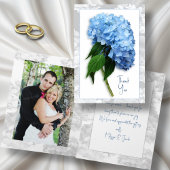 Blue Heaven Hydrangea auf Steppe Danke Note Card