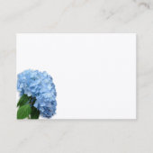 Blue Heaven Hydrangea Blume Blank White Platzkarte (Vorderseite)