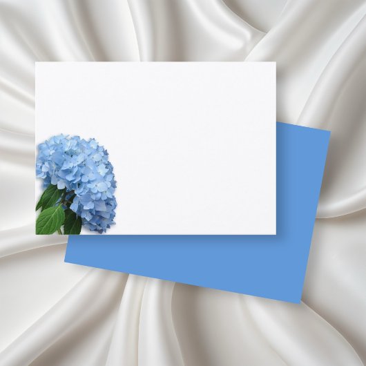 Blue Heaven Hydrangea Blume Blank White Platzkarte